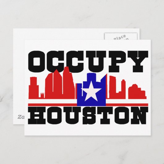 Occupy Houston Postkarte (Vorne/Hinten)