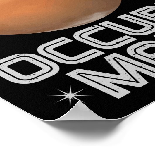 Occupy Mars 2020 Planet Martian Poster (Ecke)