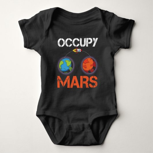 Occupy Mars Austronaut Space Ship Science Baby Strampler (Vorderseite)