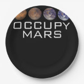 Occupy Mars Colonize Graphic Outer Space Planet SA Pappteller (Vorderseite)