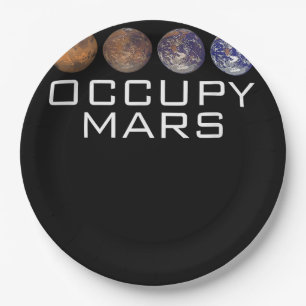 Occupy Mars Colonize Graphic Outer Space Planet SA Pappteller