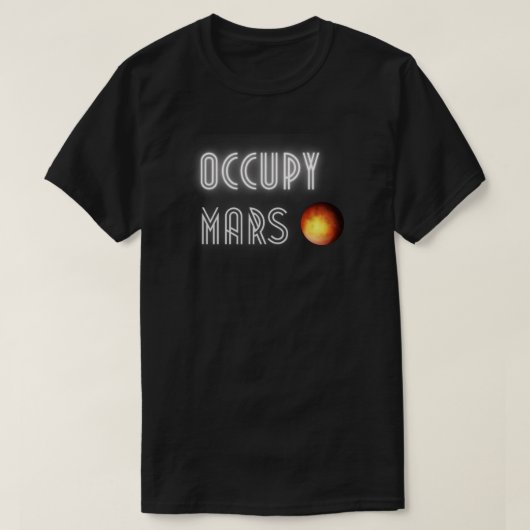 Occupy Mars Elon Musk SpaceX T-Shirt (Design vorne)