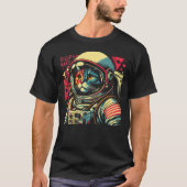 Occupy Mars - Funny Cat Astronaut Retro T-Shirt (Vorderseite)