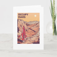 Occupy Mars Retro Space Rocket Geschenk
