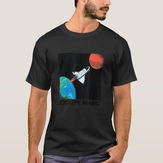 Occupy Mars Retro Vintag 3 T-Shirt (Vorderseite)