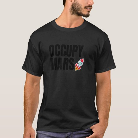 Occupy Mars Retro Vintag 4 T-Shirt (Vorderseite)