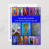 Occupy My Soul Quilt National Ansammlung Postcard Einladungspostkarte (Vorne/Hinten)