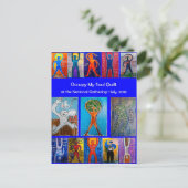 Occupy My Soul Quilt National Ansammlung Postcard Einladungspostkarte (Stehend Vorderseite)