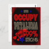Occupy Petaluma OWS protestiert 99 starkes Poster Postkarte (Vorne/Hinten)