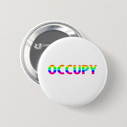 Occupy Rainbow Button (Vorne & Hinten)