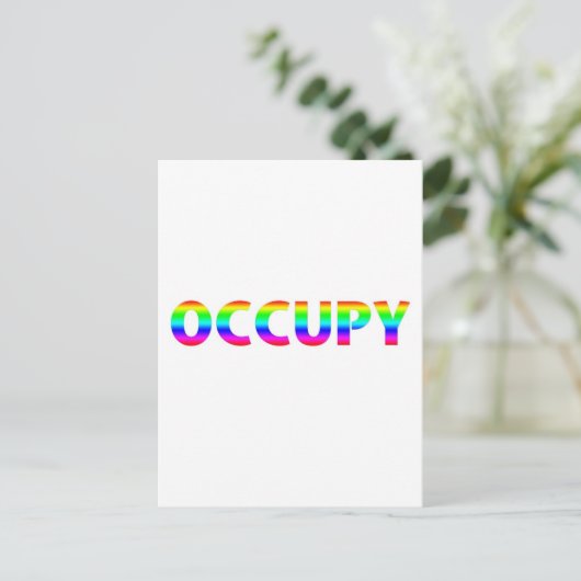 Occupy Rainbow Postkarte (Stehend Vorderseite)
