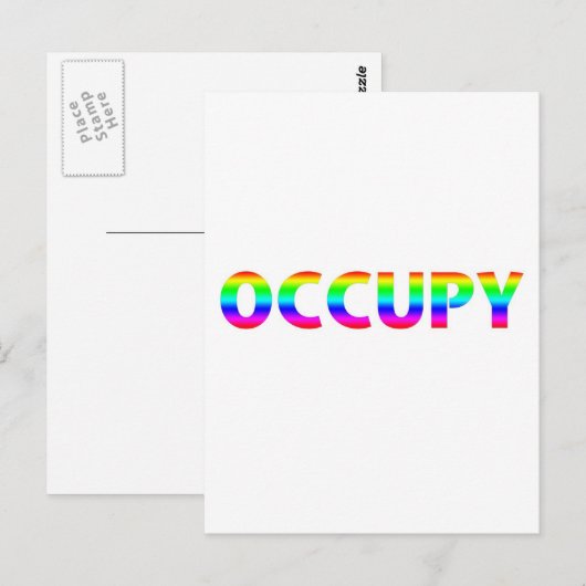 Occupy Rainbow Postkarte (Vorne/Hinten)
