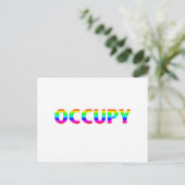 Occupy Rainbow Postkarte (Stehend Vorderseite)