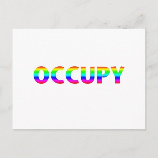 Occupy Rainbow Postkarte (Vorderseite)