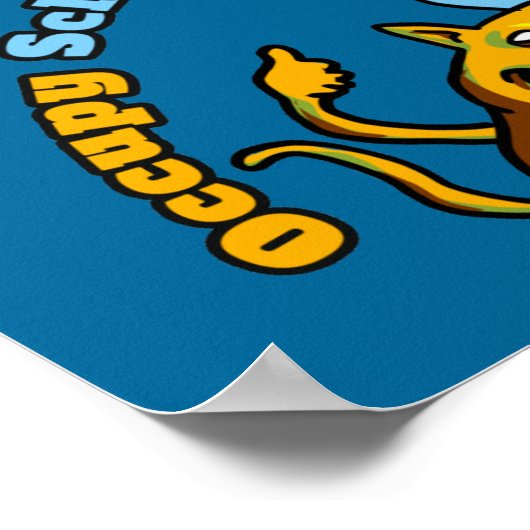 Occupy Schrodingers Labrador Poster (Ecke)