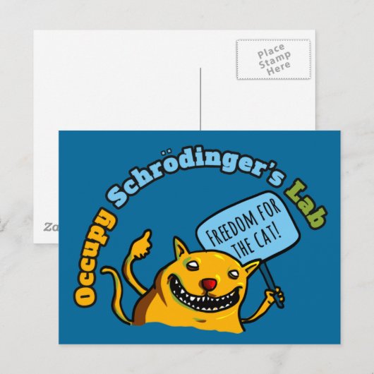 Occupy Schrodingers Labrador Postkarte (Vorne/Hinten)