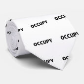 Occupy (Schwarz auf Weiß) Krawatte (Gerollt)
