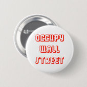 "Occupy Wall Street-" Knopf Button (Vorne & Hinten)