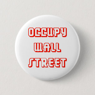 "Occupy Wall Street-" Knopf Button