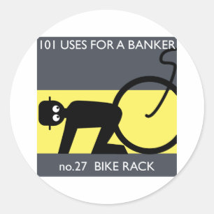 Occupy Wall Street - nehmen Sie Ihr Fahrrad! Runder Aufkleber