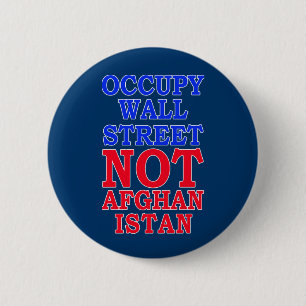 Occupy Wall Street, nicht Afghanistan Button