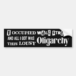 Occupy Wall Street, Oligarchie Autoaufkleber