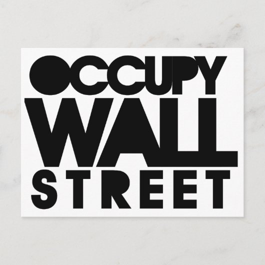Occupy Wall Street Postkarte (Vorderseite)