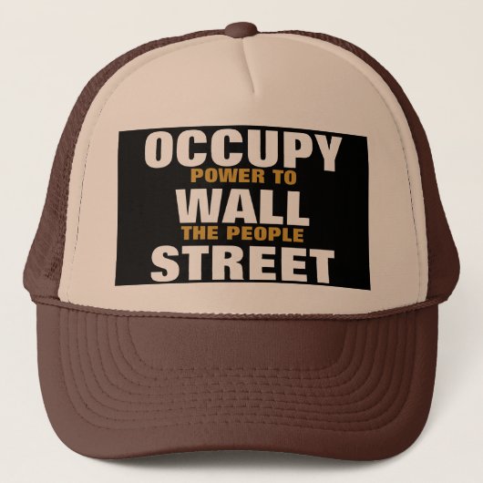OCCUPY WALL STREET POWER FÜR DIE MENSCHEN TRUCKERKAPPE (Vorderseite)