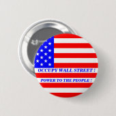 OCCUPY WALL STREET POWER ZU DEN MENSCHEN ! BUTTON (Vorne & Hinten)