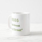 Occupy Wall Street Retro Kaffeetasse (Vorderseite Links)