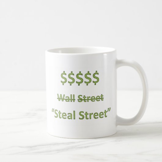 Occupy Wall Street Retro Kaffeetasse (Rechts)