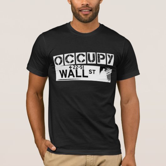 Occupy Wall Street-T - Shirt - Schwarzes (Vorderseite)
