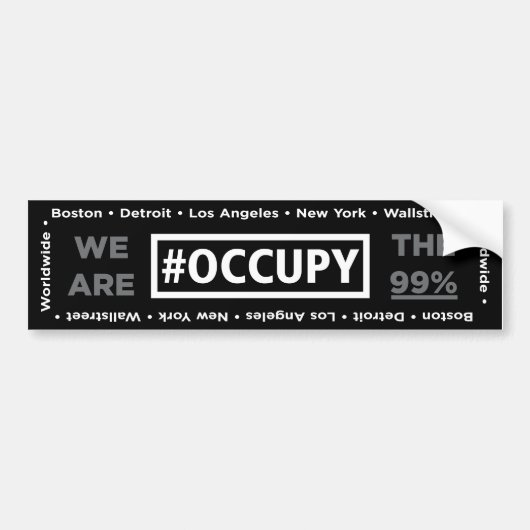 Occupy Wall Street und weltweiter Autoaufkleber (Vorne)