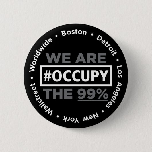 Occupy Wall Street und weltweiter Knopf Button (Vorderseite)
