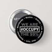 Occupy Wall Street und weltweiter Knopf Button (Vorne & Hinten)