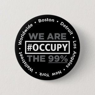 Occupy Wall Street und weltweiter Knopf Button