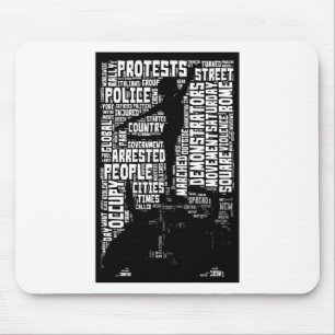 Occupy Wall Street-Wort-Wolke Mousepad