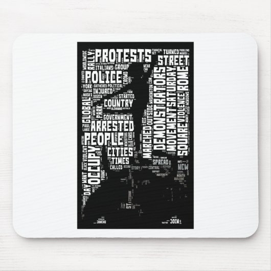 Occupy Wall Street-Wort-Wolke Mousepad (Vorne)