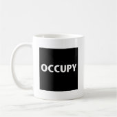 Occupy (weiß auf schwarz) kaffeetasse (Links)
