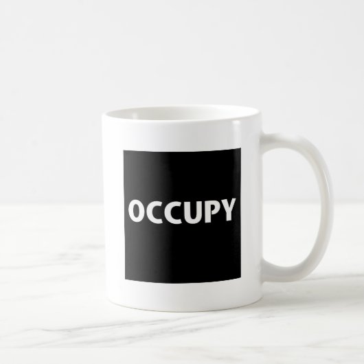Occupy (weiß auf schwarz) kaffeetasse (Rechts)