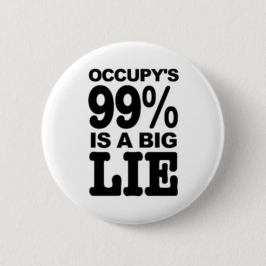 Occupys 99% ist eine große Lüge Button (Vorderseite)