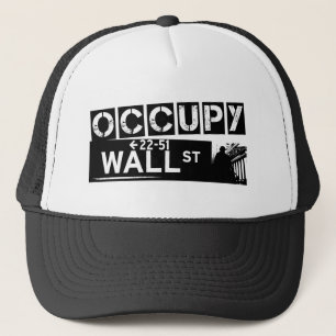 occupywallstreett-Shirt-weiß Truckerkappe