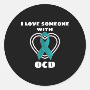 Ocd Awareness I Liebe Jemand mit Ocd Runder Aufkleber