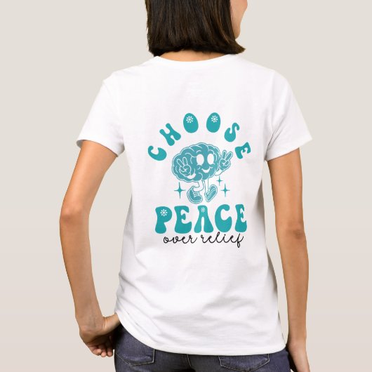 OCD Awareness & Recovery choose Peace T-Shirt (Rückseite)