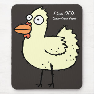 OCD besessene Huhn-Störung Mousepad