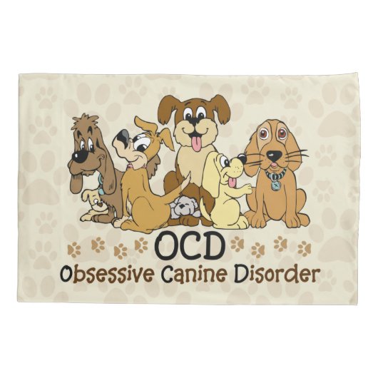 OCD besessene Hunde- Störung Kissenbezug (Rückseite)