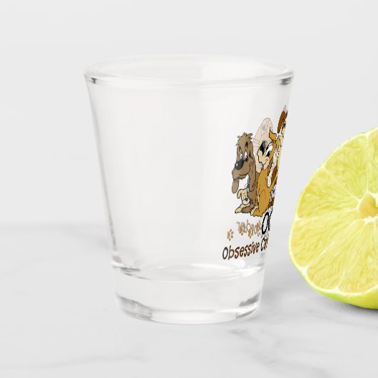 OCD besessene Hunde- Störung Schnapsglas (Links)