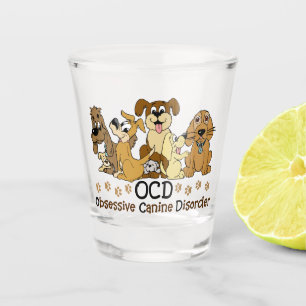 OCD besessene Hunde- Störung Schnapsglas