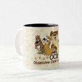 OCD besessene Hunde- Störung Zweifarbige Tasse (Vorderseite Links)