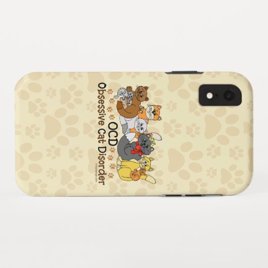 OCD besessene Katzen-Störung Case-Mate iPhone Hülle (Rückseite (Horizontal))